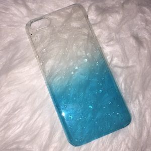 Ombré clear water droplet iPhone 5c case *blue*